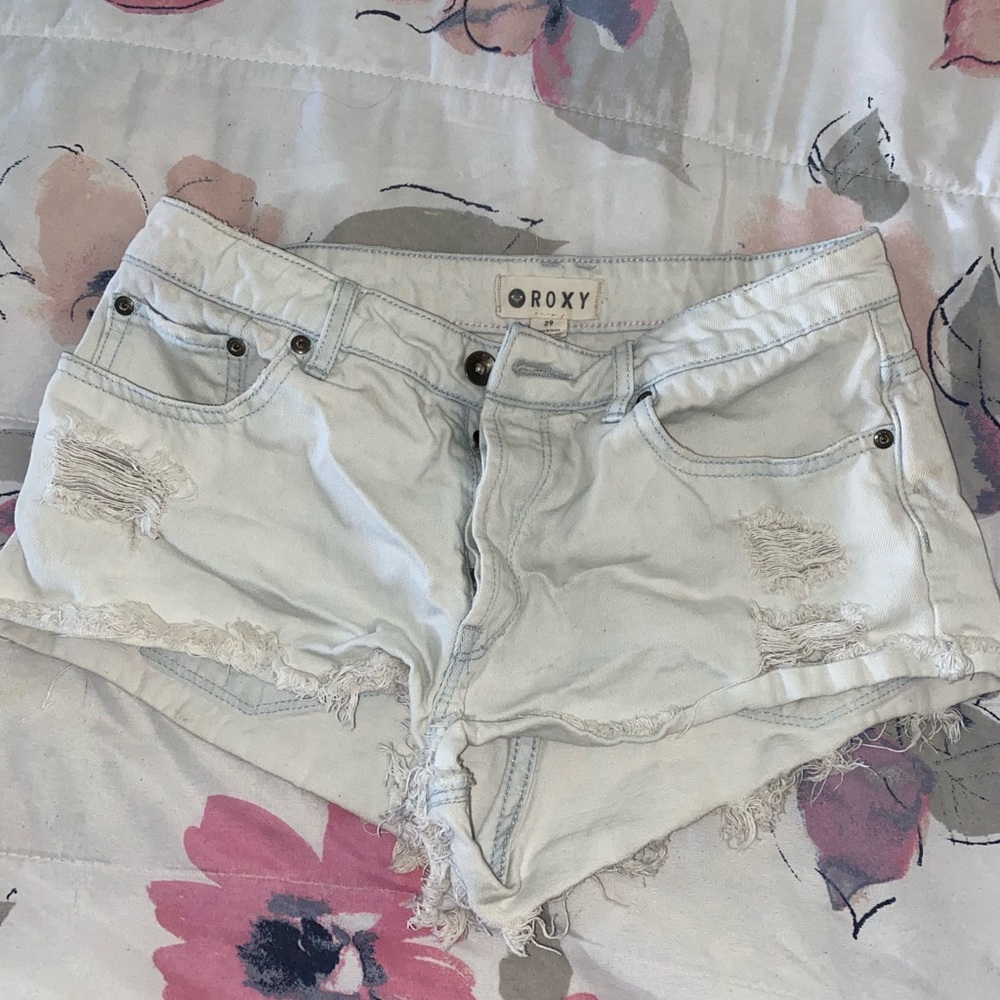Roxy White Denim Shorts